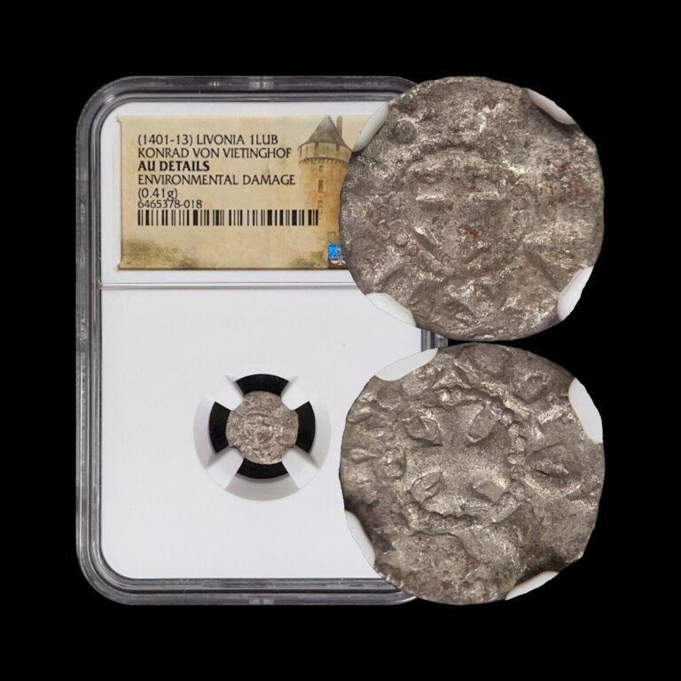 Read more about the article LIVONIA. 1401  Lubische  Silver – NGC AU – Teutonic Order  Reval  Tallinn