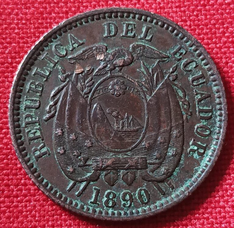 Read more about the article ECUADOR 1/2 Centavo 1890 H (Heaton). Copper. AUNC