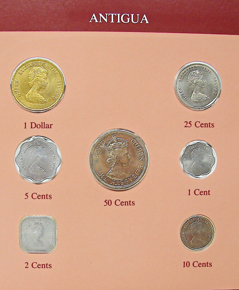 Read more about the article Antigua==Seven (7)==Uncirculated Coins–Circa 1965-81