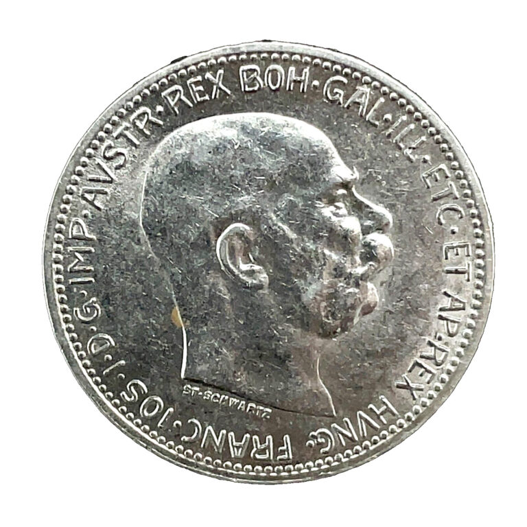 Read more about the article 1915 Austria 1 Corona .835 Silver “Emperor Franz Joseph I” Unc. Coin #2 KM#2804