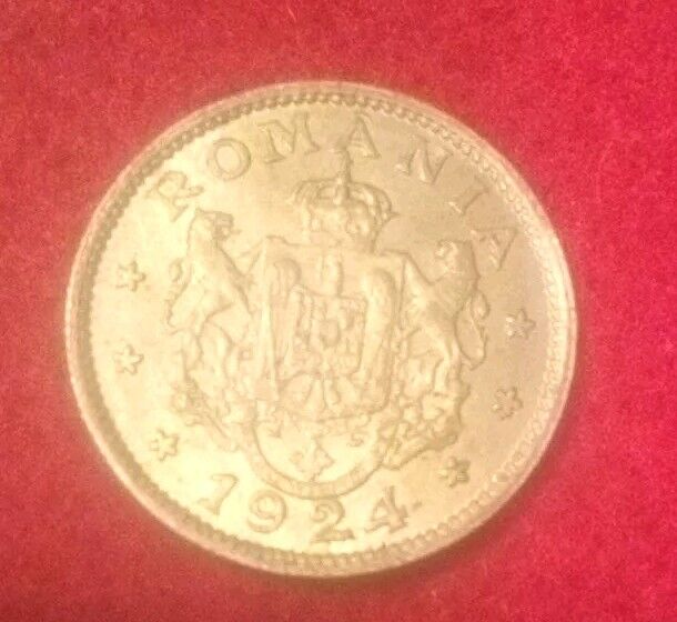 Read more about the article 1924 Romania 1 Leu Coin KM#46 One Year Type