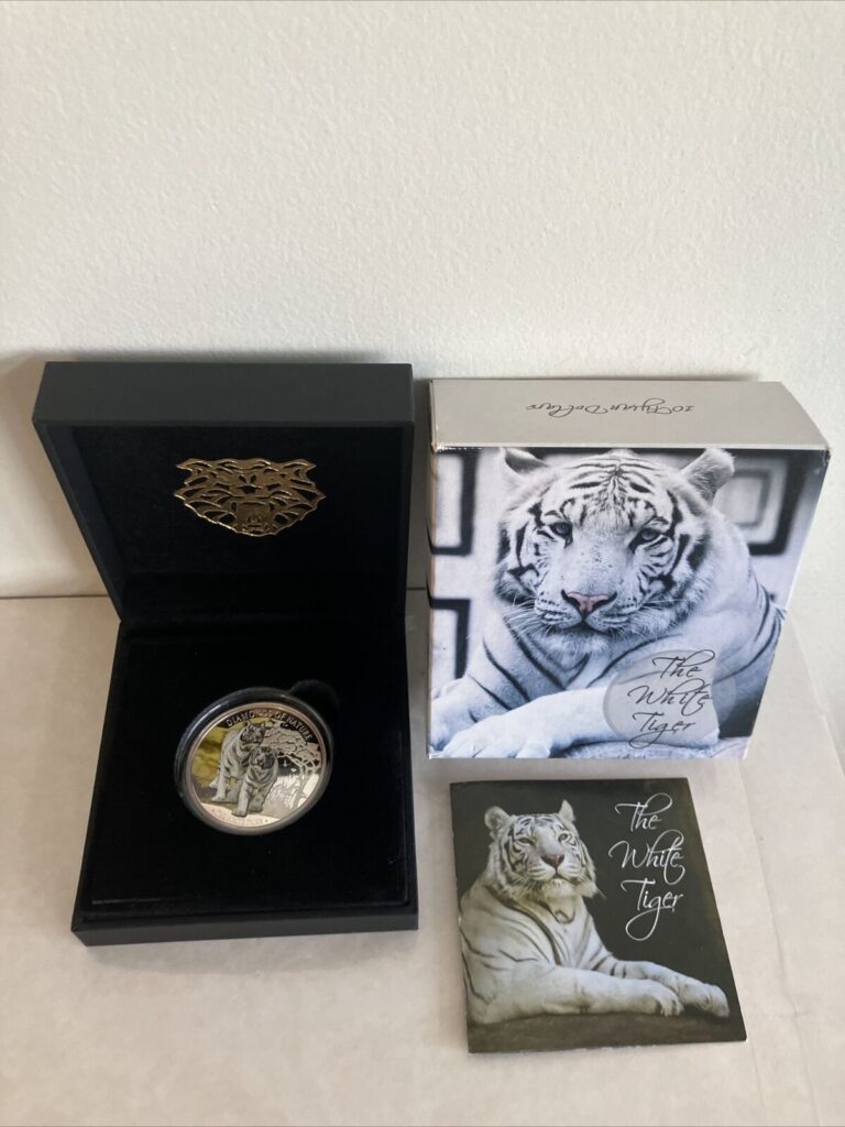 Read more about the article 2012 Fiji Silver 20 G $10 Fijian Proof Coin White Tiger Diamonds Of Nature