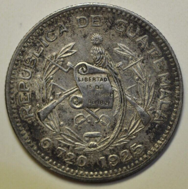 Read more about the article mw25525 Guatemala; Silver 10 Centavos 1925  KM#239.1