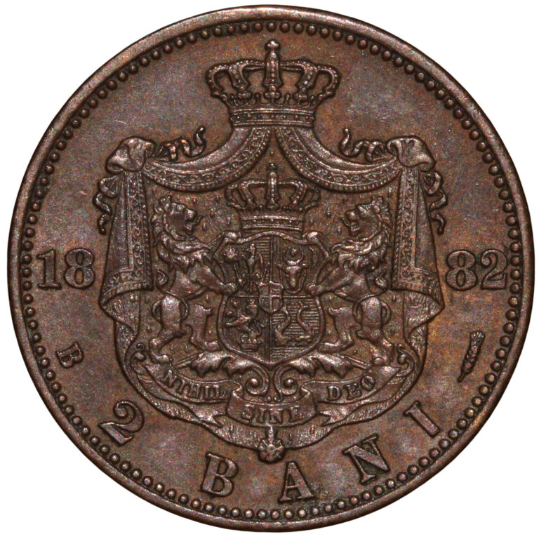 Read more about the article 1882 B Romania Carol I 2 Bani Coin
