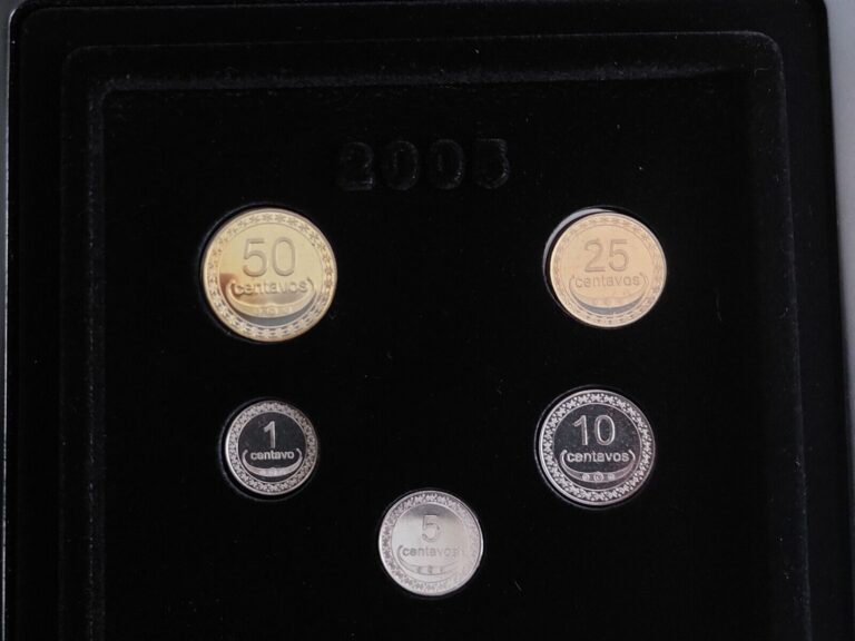 Read more about the article EAST TIMOR PROOF 5 DIF COINS FULL SET 1 – 50 CENTAVOS 2005 YEAR BANK MINT PACK