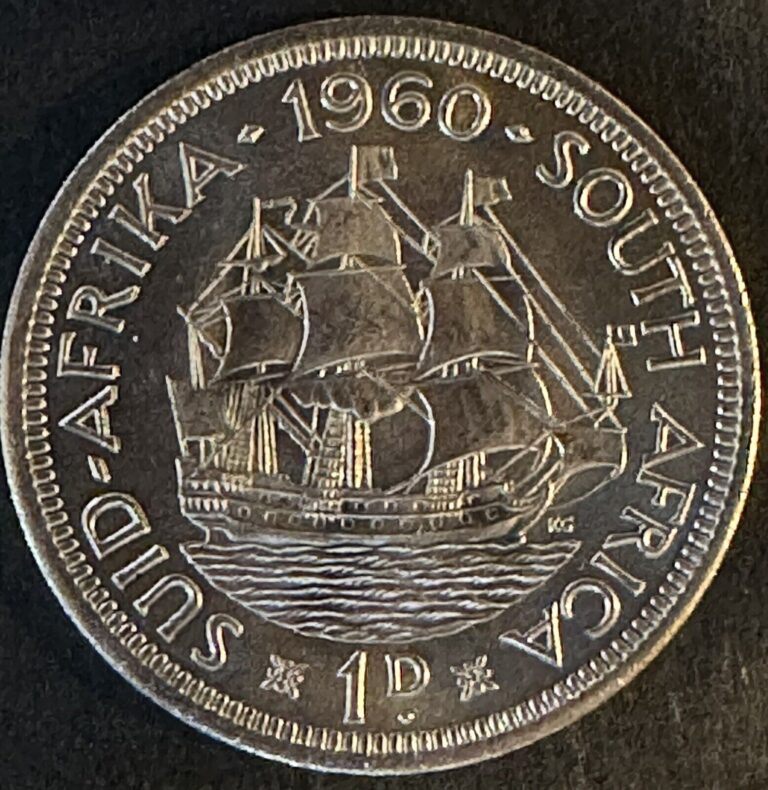 Read more about the article 1960 South Africa Brilliant Uncirculated 1 Penny Coin – RED and Full Lustre!