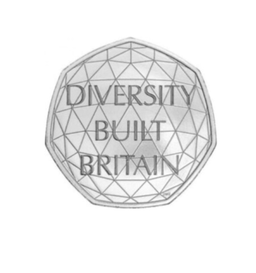 Read more about the article British Diversity Pounds  50p coin . UK. Diversity Built Britain.  UNCIRCULATED.