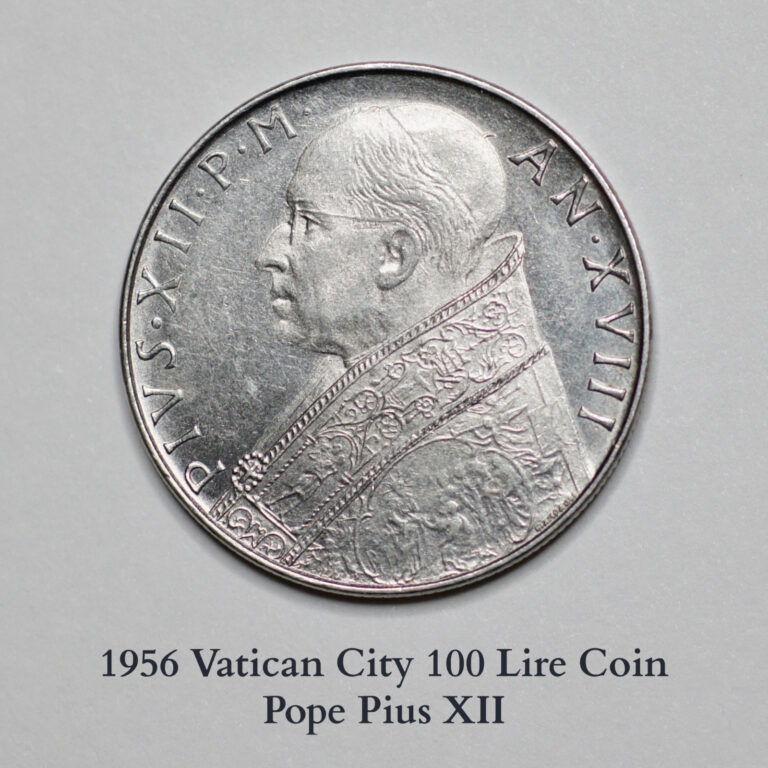 Read more about the article 1956 Vatican City 100 Lire Coin – Pope Pius XII – Rare Collectible #105