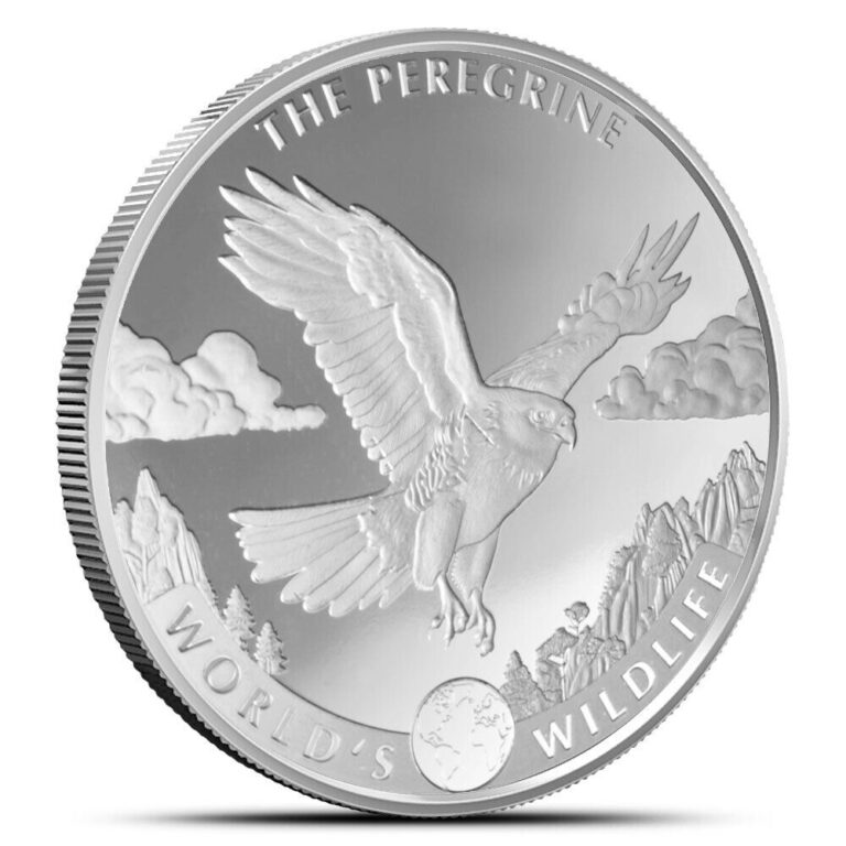 Read more about the article 2024 1 oz Congo World’s Wildlife Peregrine Falcon Silver Coin (BU)