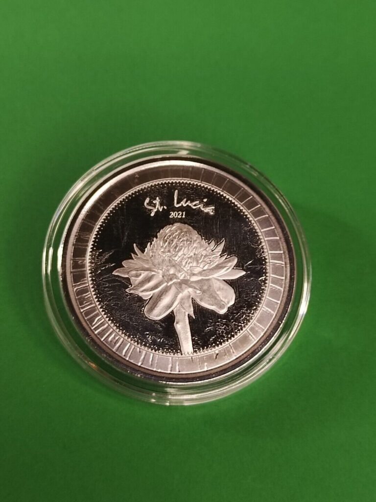 Read more about the article 2021 $2 St. Lucia Ginger Flower 1oz. 999 Silver Coin In Capsule BU UK Seller sl2