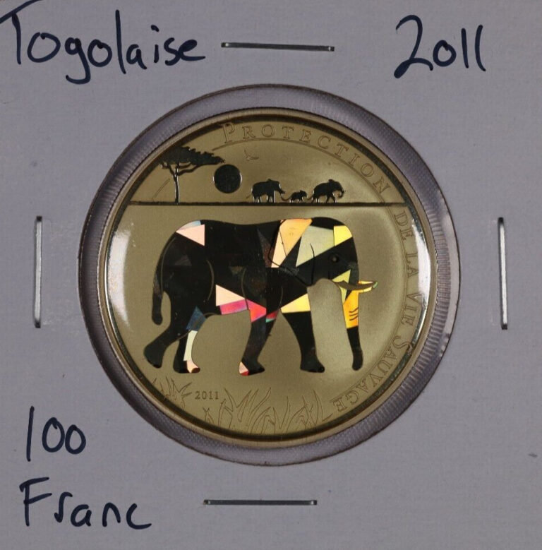 Read more about the article 2011 Togolaise 100 Francs – Prismatic Wildlife – Commemorative Coin Elephant