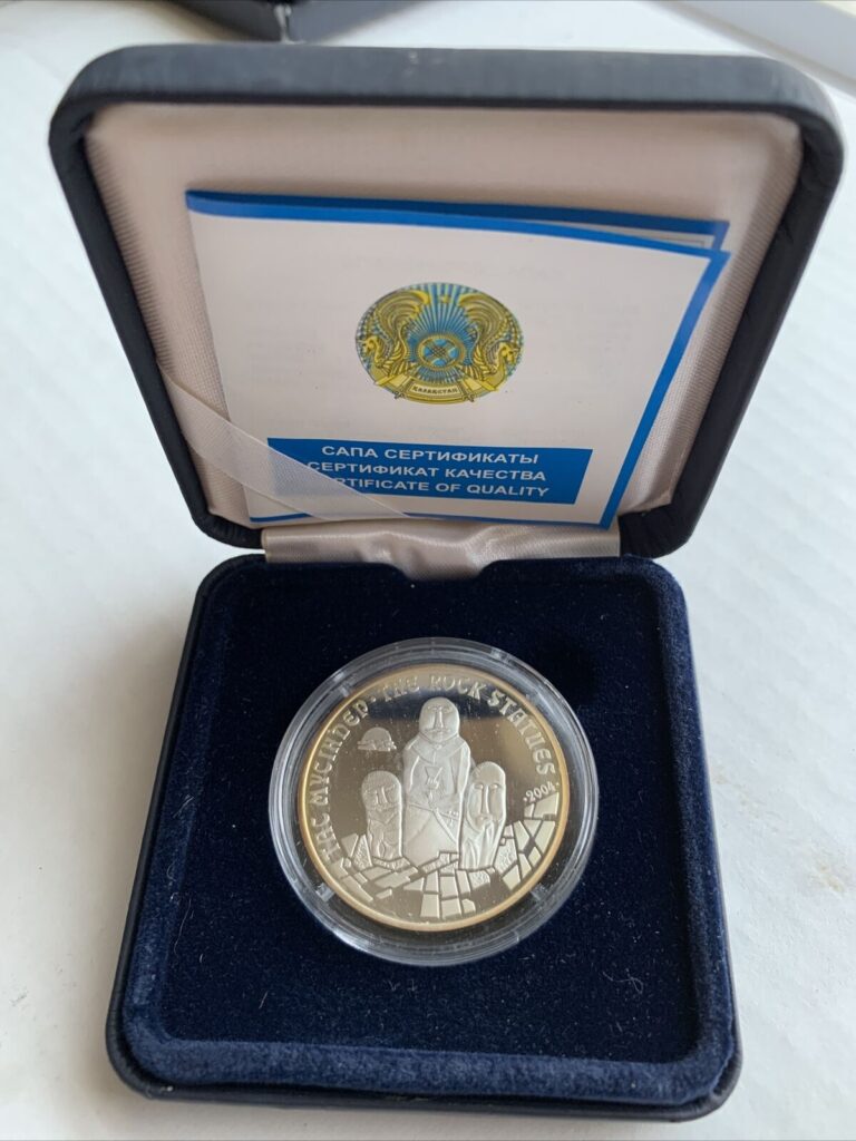 Read more about the article Kazakhstan Silver Coin “ The Rock Statues” 500 Tenge 2004 – Proof Quality