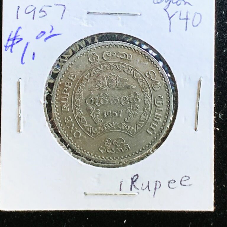 Read more about the article 1957 1 RUPEE CEYLON  CLEAR DETAILS