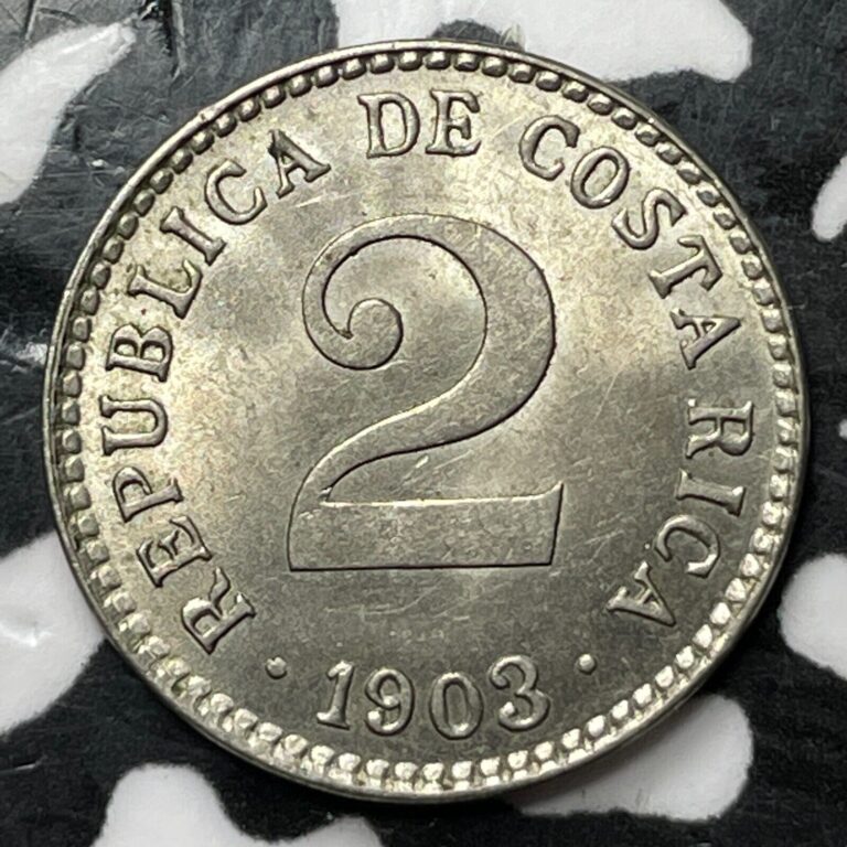 Read more about the article 1903 Costa Rica 2 Centimos Lot#E0028 High Grade! Beautiful!