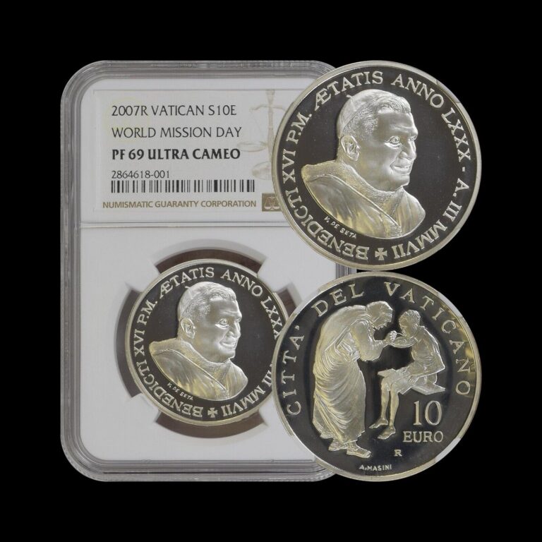 Read more about the article VATICAN CITY. 2007  10 Euro  Silver – NGC PF69 – Top Pop 🥇 Mother Theresa  WM