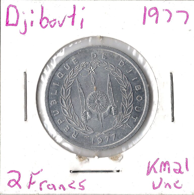 Read more about the article Coin Djibouti 2 Francs 1977 KM21