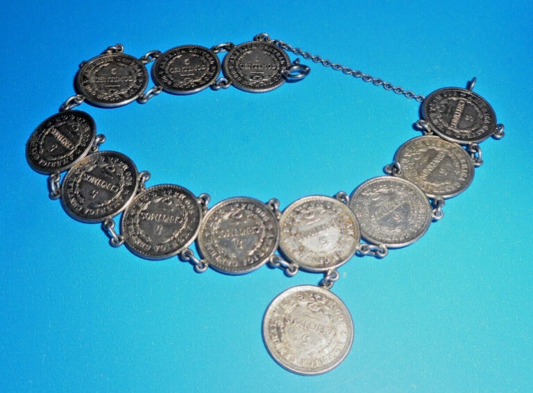 Read more about the article Vintage Republica de Costa Rica SIlver Coin Bracelet (5 Centimos dated 1914)