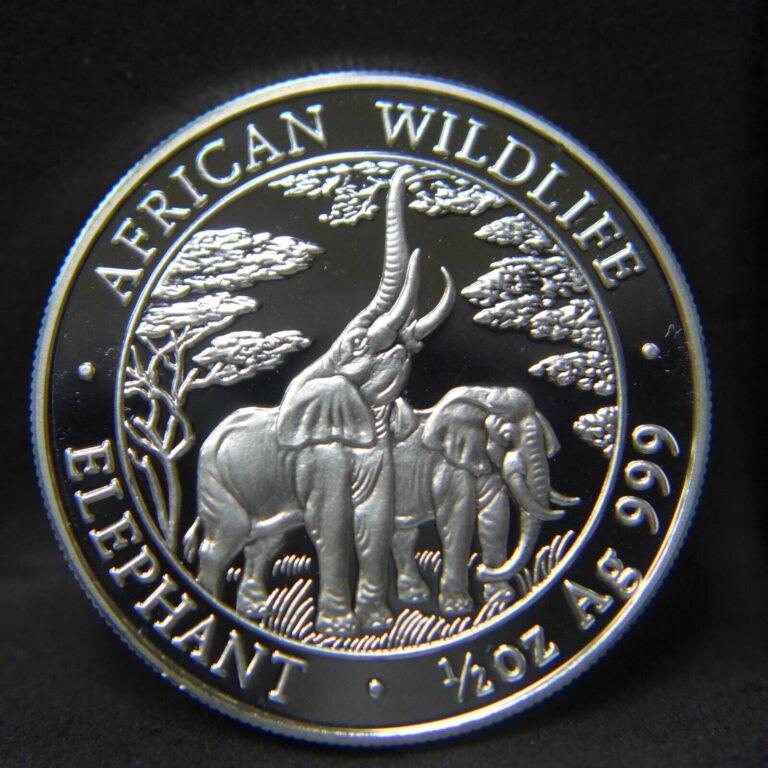 Read more about the article 2003 ZAMBIA 2000 KWACHA 1/2 oz SILVER PROOF ELEPHANT AFRICAN WILDLIFE