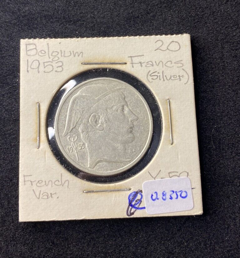 Read more about the article 1953 Belgium 20 Francs 0.8350 Silver ASW 0.2148 Oz Free Shipping