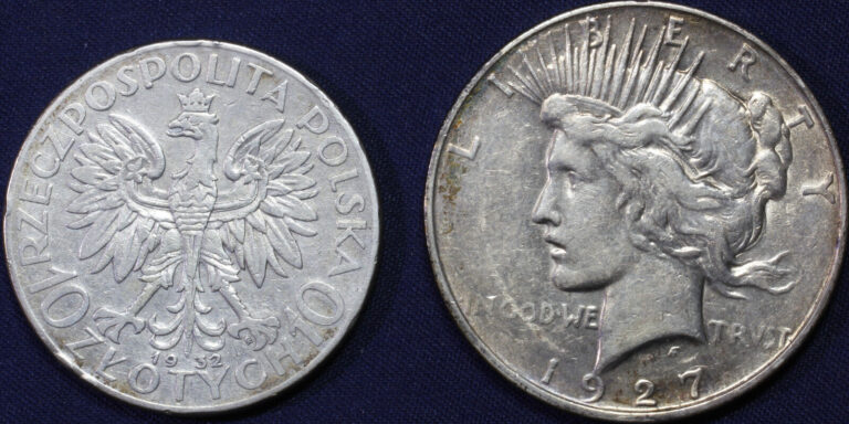 Read more about the article 1932 W Poland 10 Zlotych EF / With Arrow / .750 Silver