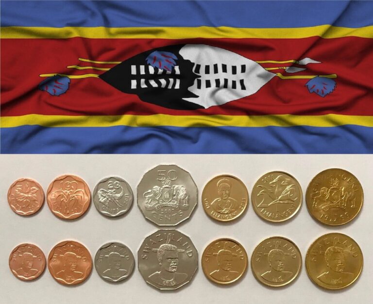 Read more about the article SWAZILAND (Eswatini)  Complete SET of 7 Coins (cent  lilangeni) 1999 – 2011  UNC