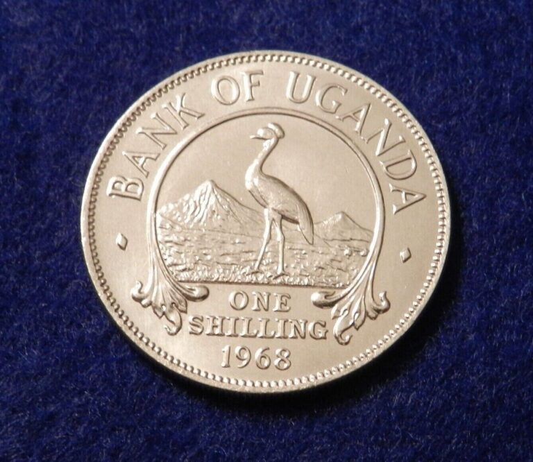 Read more about the article 1968 Uganda Shilling – Beautiful Uncirculated Crowned Crane Coin – See Pictures