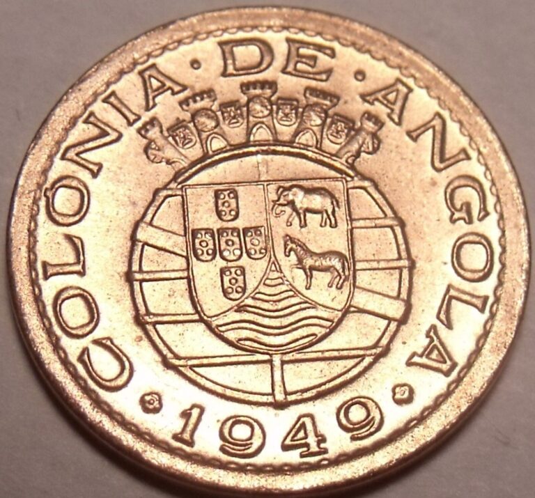 Read more about the article Rare Gem Unc Angola 1949 10 Centavos~300th Anniversary – Revolution of 1648~Fr/S