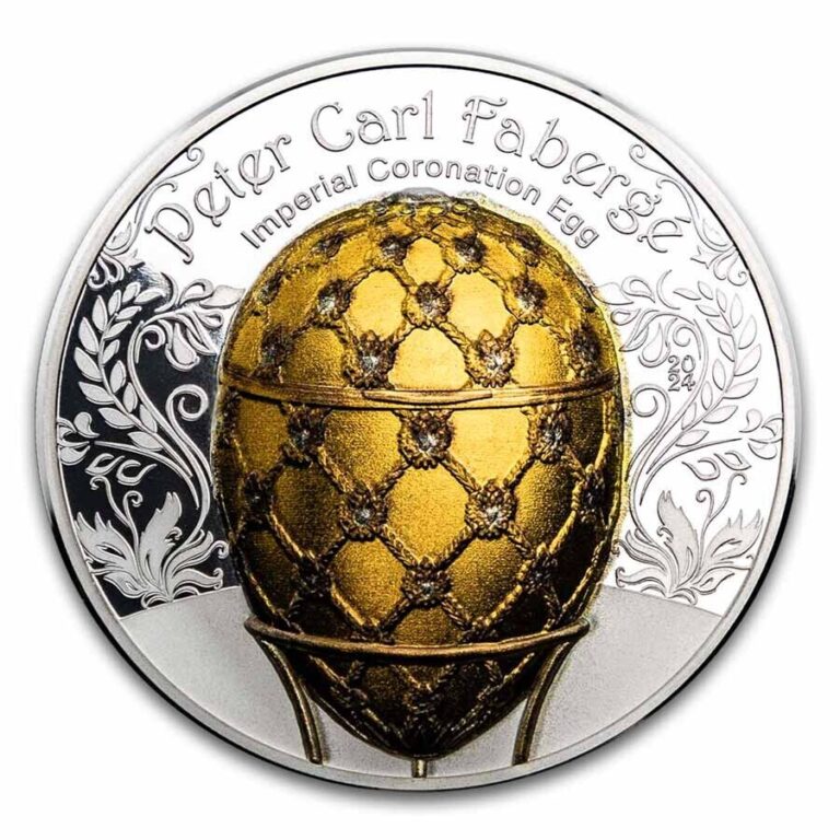 Read more about the article 2024 Mongolia 2 oz Silver Faberge Egg; Imperial Coronation Egg