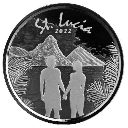 Read more about the article 2022 Silver 1 oz St. Lucia: Romantic Couple BU