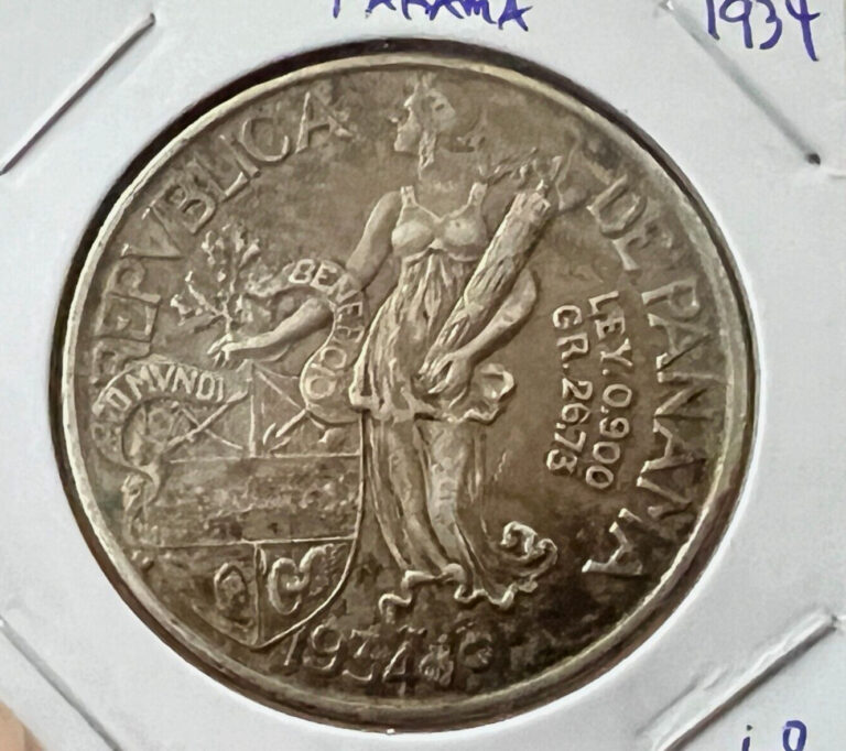 Read more about the article 1934 PANAMA SILVER ONE BALBOA BETTER CROWN