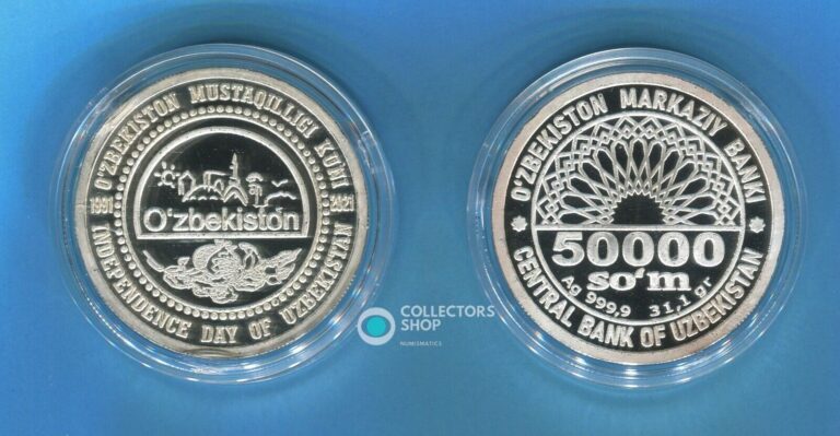 Read more about the article UZBEKISTAN: Silver 50000 SUM SO’M 2021 30th Anniversary Independence Ag 999 (1)