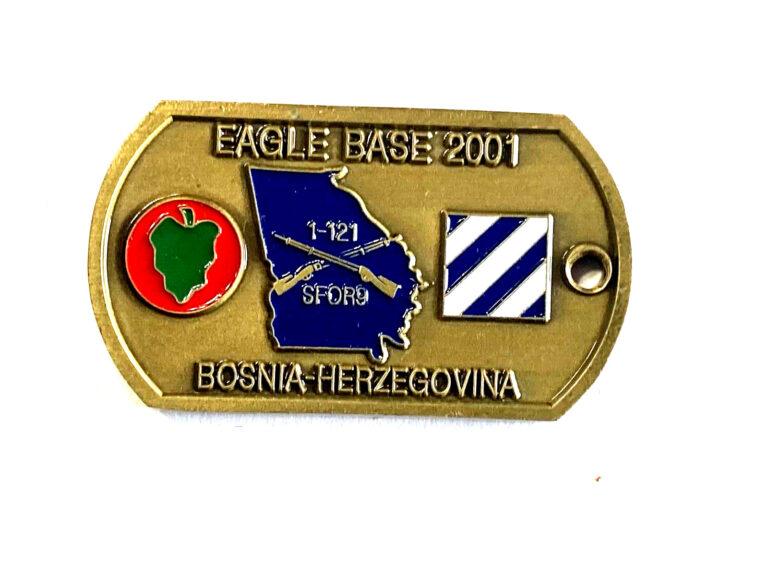 Read more about the article Eagle Base 2001 Bosnia-Herzegovina Slay The Dragon Challenge Coin