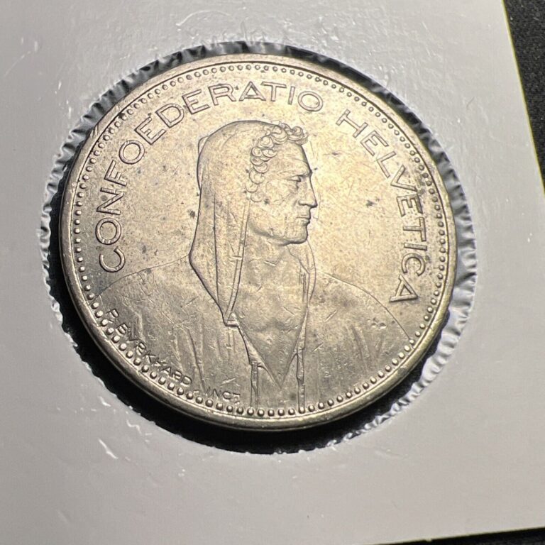 Read more about the article 1986 Switzerland 5 Francs Z4947