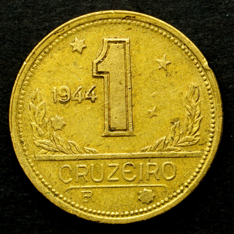 Read more about the article 1944 Brazil 1 Cruzeiro Coin  km558 – Great Coin 🇧🇷