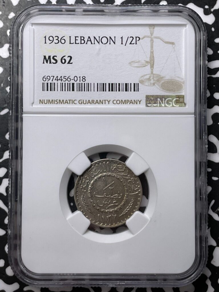 Read more about the article 1936 Lebanon 1/2 Piastre NGC MS62 Lot#G7667 Nice UNC!