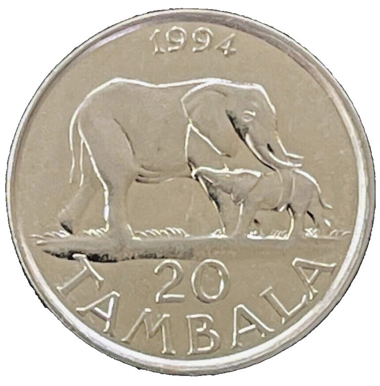 Read more about the article 1994 Malawi Coin 20 Tambala KM# 11.2a Africa UNCIRCULATED Coins Exact Shown