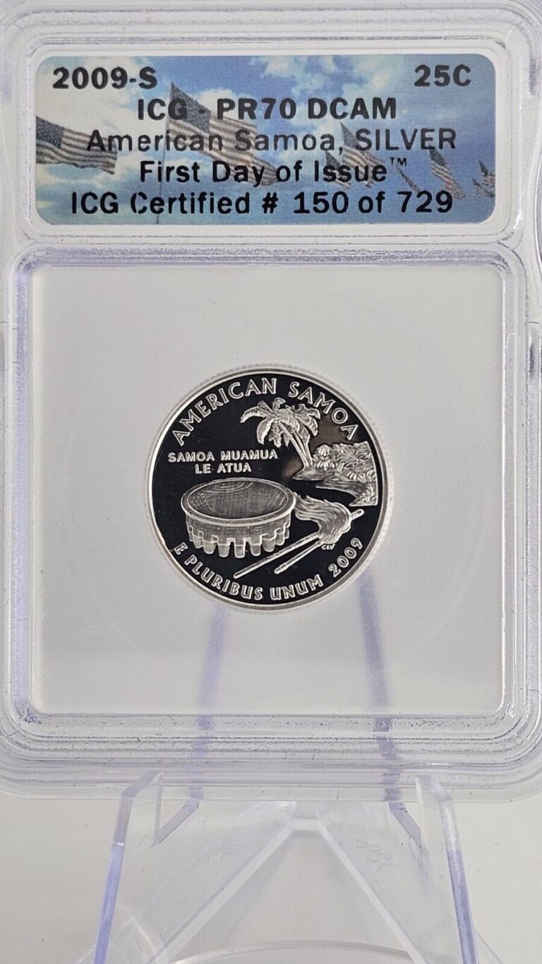 Read more about the article 2009-S SILVER AMERICAN SAMOA NP QUARTER – ICG PR70 DCAM FIRST DAY ISSUE