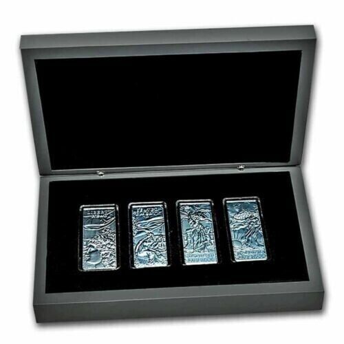 Read more about the article 2022 Barbados The Lady Liberty 4oz Silver Coin Ice Blue 4- 1 oz Coin Set