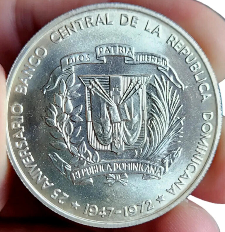 Read more about the article 1972 Dominican Republic Silver Peso Centavos AU Uncirculated Nice 27k minted