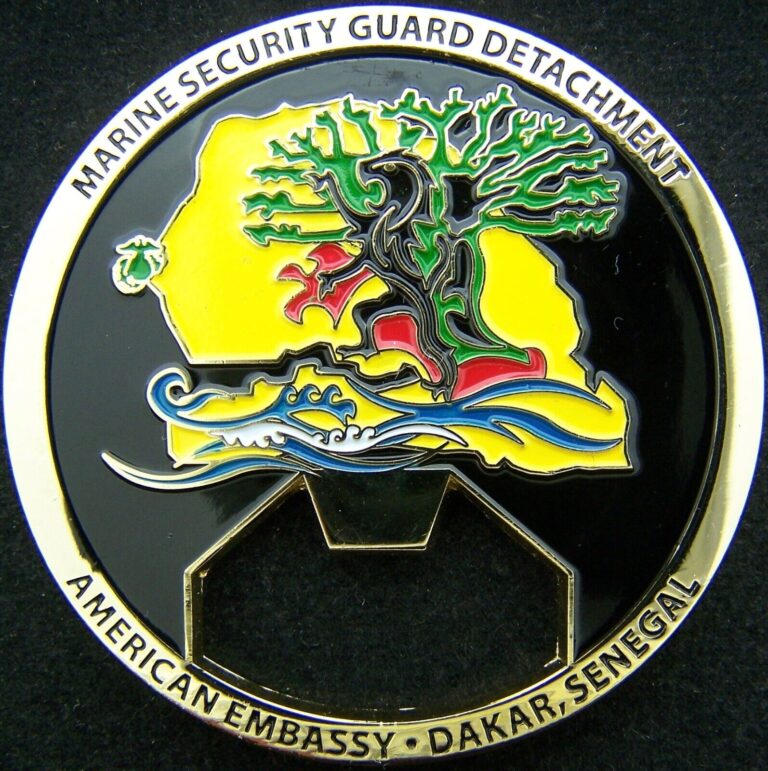 Read more about the article Marine Security Guard Detachment MSG Dakar Senegal Challenge Coin