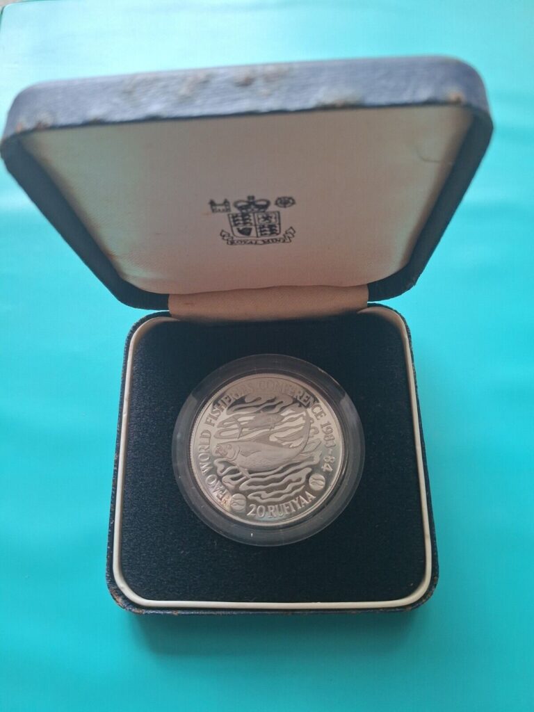 Read more about the article Maldives World Fisheries Conference Sterling Silver 20 Rufiyaan Fish Proof Coin