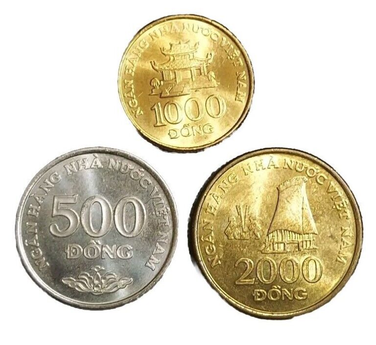 Read more about the article 2003 Vietnam 500 1000 2000 Dong Set Lot Of 3 Unc Coins KM 72 74 75