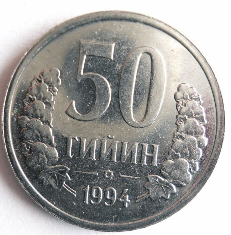 Read more about the article 1994 UZBEKISTAN 50 TYIN – Excellent Coin – FREE SHIP – Bin #360