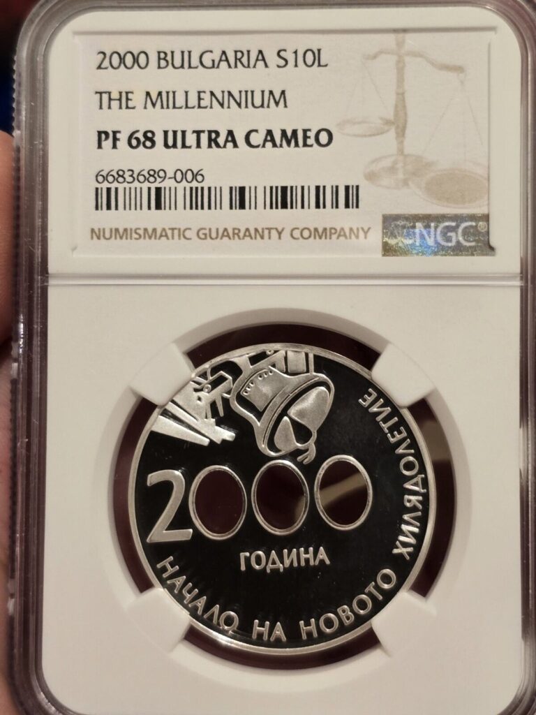 Read more about the article 2000 Bulgaria 10 Leva Millennium NGC PR68UCAM