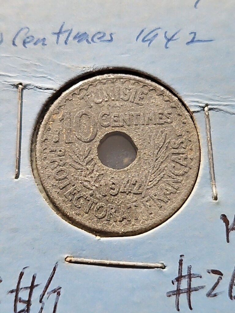 Read more about the article Tunisia 10 Centimes 1942   coin