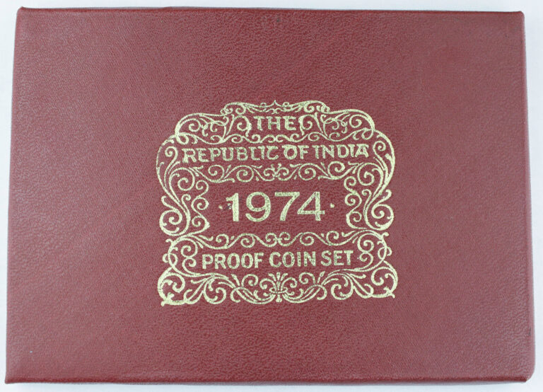 Read more about the article India 1974(B) 10 Coin Proof Set in Case +BOX KM# PS17 With Silver FAO Coin GEM