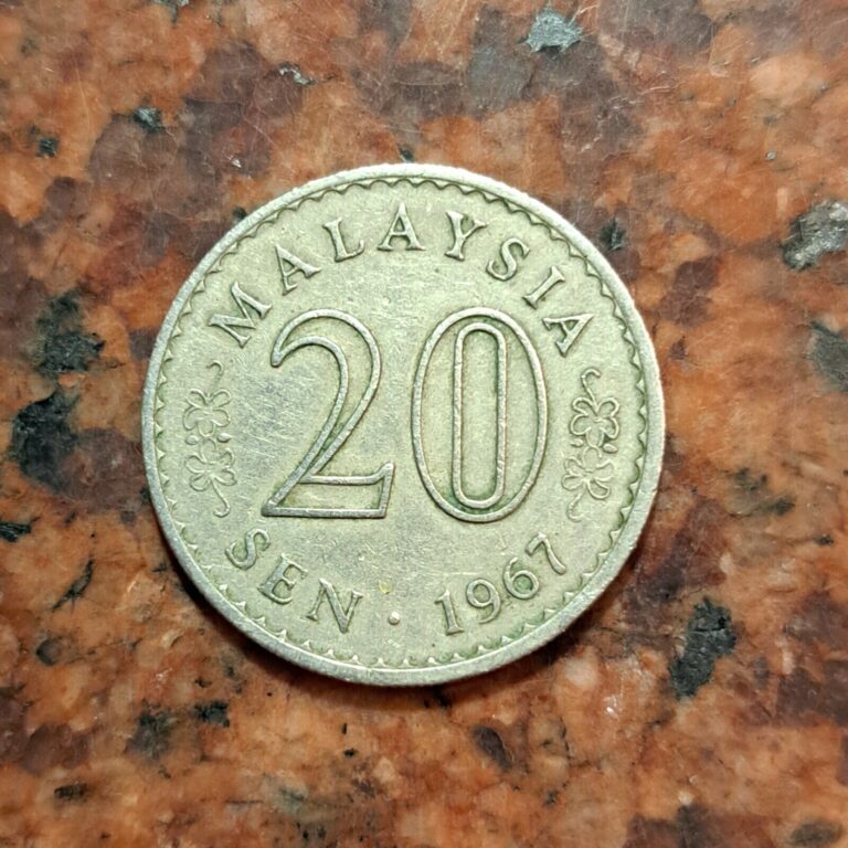 Read more about the article 1967 MALAYSIA 20 SEN COIN – #B4380