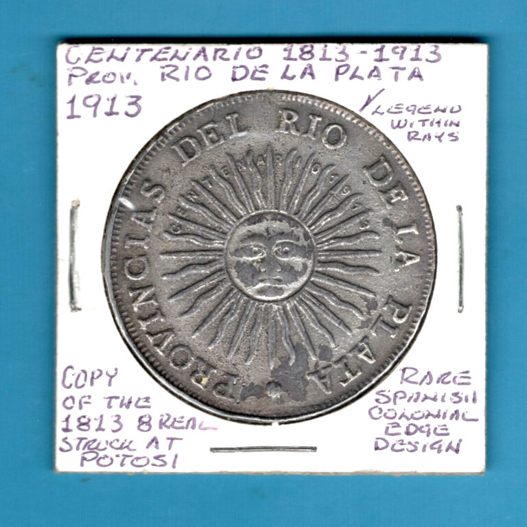 Read more about the article FANTASY ISSUE CENTENARIO PROVINCIAS DEL RIO DE LA PLATA 8 REALES  1813 – 1913