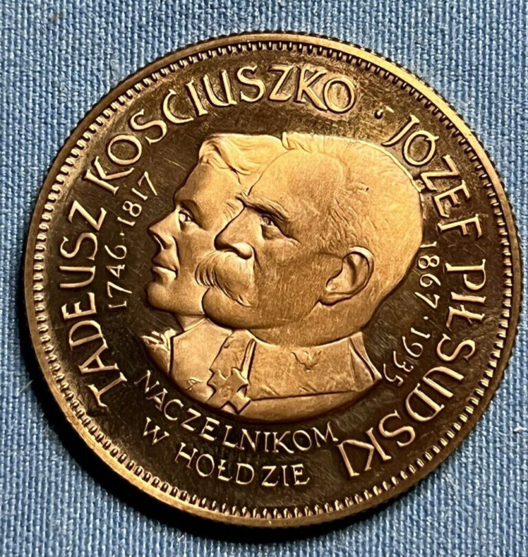 Read more about the article 1967 Poland Kosciuszko and Pilsudski Copper/Nickel PROOF Essai Medal  RARE