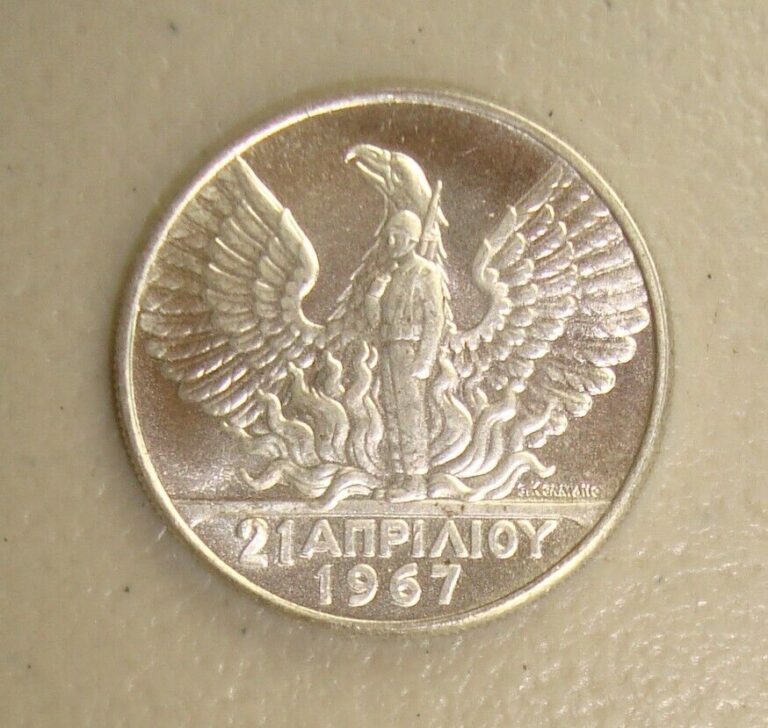 Read more about the article 1967 Greece Revolution Silver 50 Drachmai Gem Uncirculated